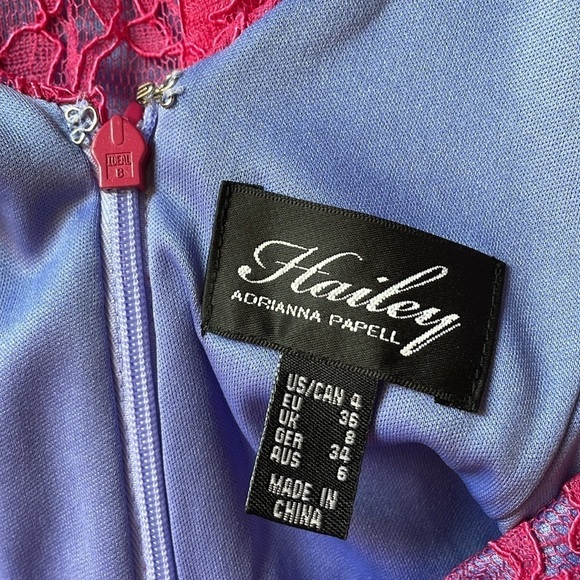 NWT. Adrianna Papell Hailey 4 Floral Lace Fit & Flare Dress. - Picture 3 of 13